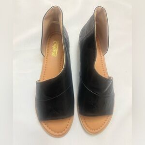 Catherine Malandrino D’Orsay Angled Sandals in black